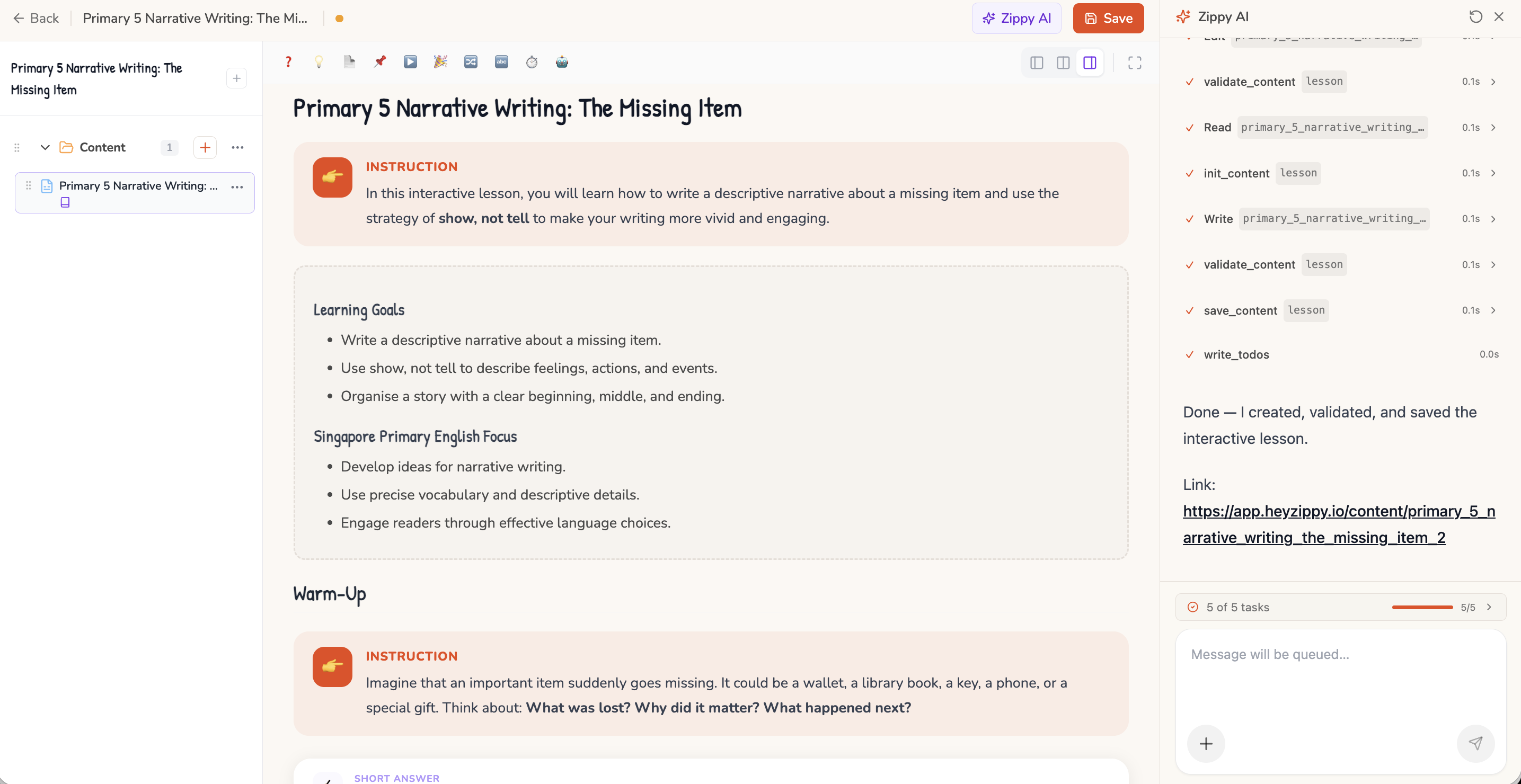 app.heyzippy.io / lessons